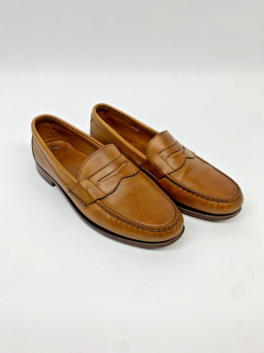 Allen Edmonds Cavanaugh Penny Loafers Men 11.5 B Brown Leather Made in USA photo 2