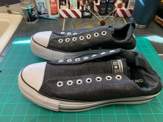 50% off - Converse Women's Chuck Taylors All Star Glitter Sz 11 wm - Retail $99 photo 2