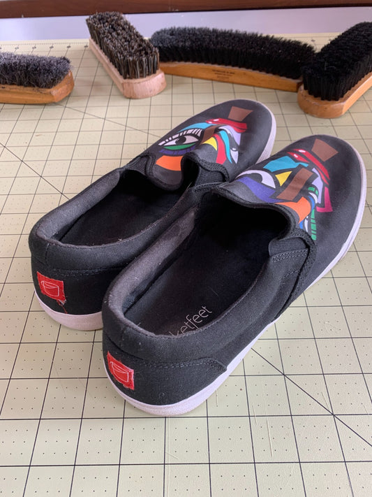 Bucketfeet "The Duo" Slip-On Canvas Shoes | Size 11 US | Andy Silvestri Design | photo 2