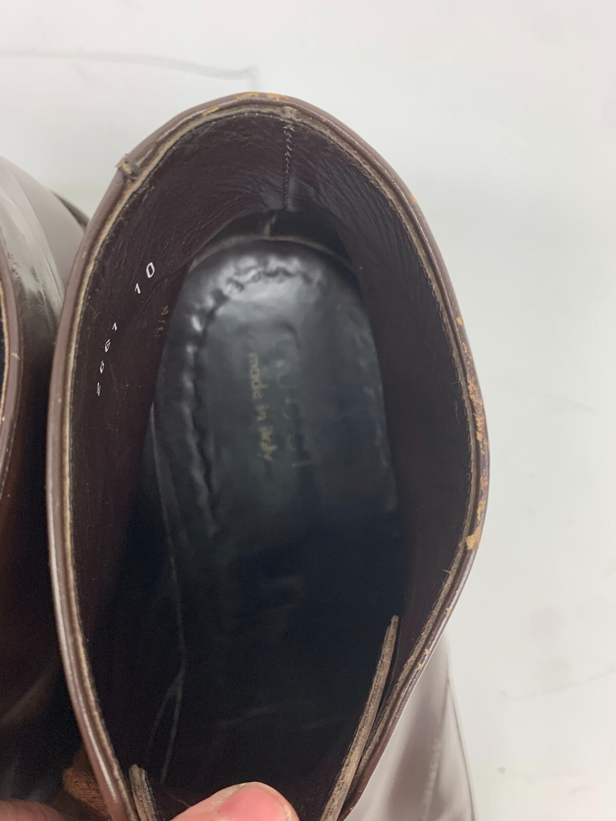 Gucci Men’s Dark Brown Leather Chukka Boots US 10 Made in Italy Luxury Designer photo 7
