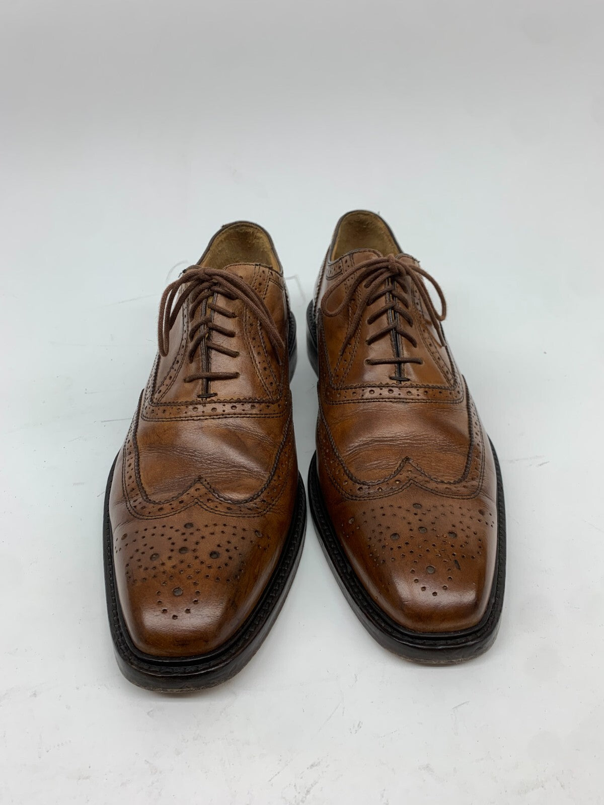 Mercanti Fiorentini 6650 Wingtip Oxford US 12 M Tan/Cognac Leather | Italy photo 3