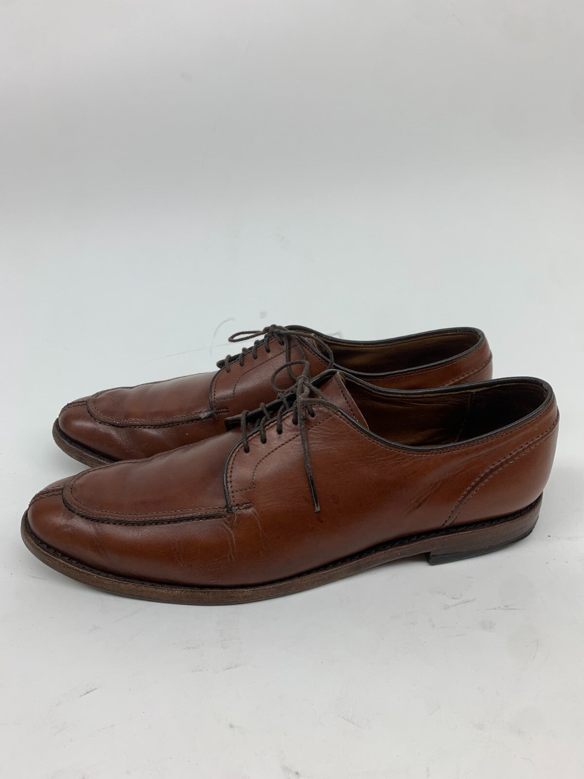 Allen Edmonds Raymond Apron-Toe Derby US 11 B Brown Leather Dress Shoe USA photo 6