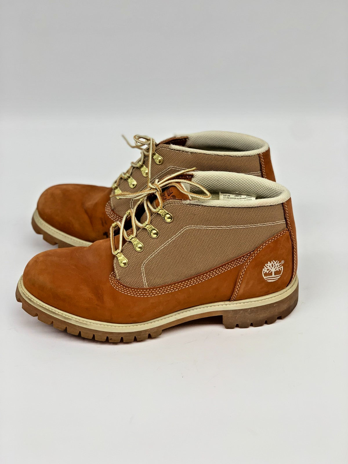 Timberland Men’s Euro Hiker Nubuck & Canvas Mid Boots – Wheat Brown – Size 11.5 photo 4