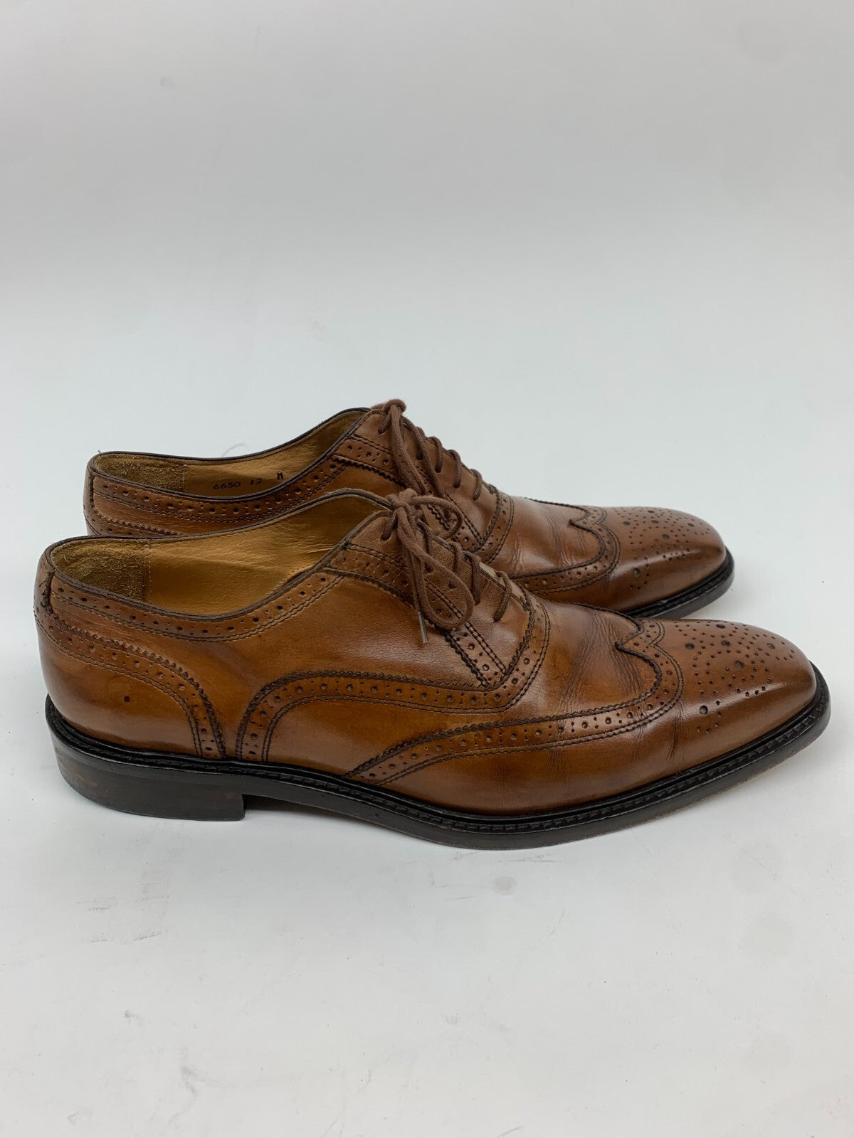 Mercanti Fiorentini 6650 Wingtip Oxford US 12 M Tan/Cognac Leather | Italy photo 5