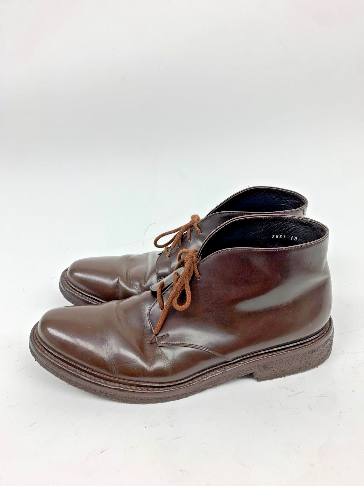 Gucci Men’s Dark Brown Leather Chukka Boots US 10 Made in Italy Luxury Designer photo 3