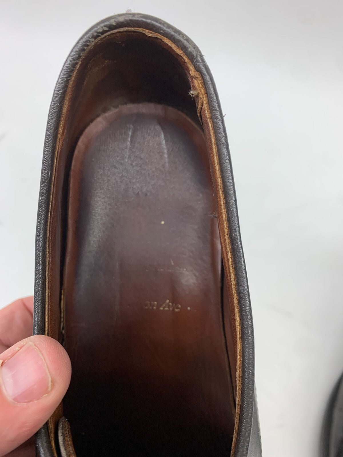 Allen Edmonds Black Cap-Toe Derby Dress Shoes – Size 11 B – Made in USA photo 12