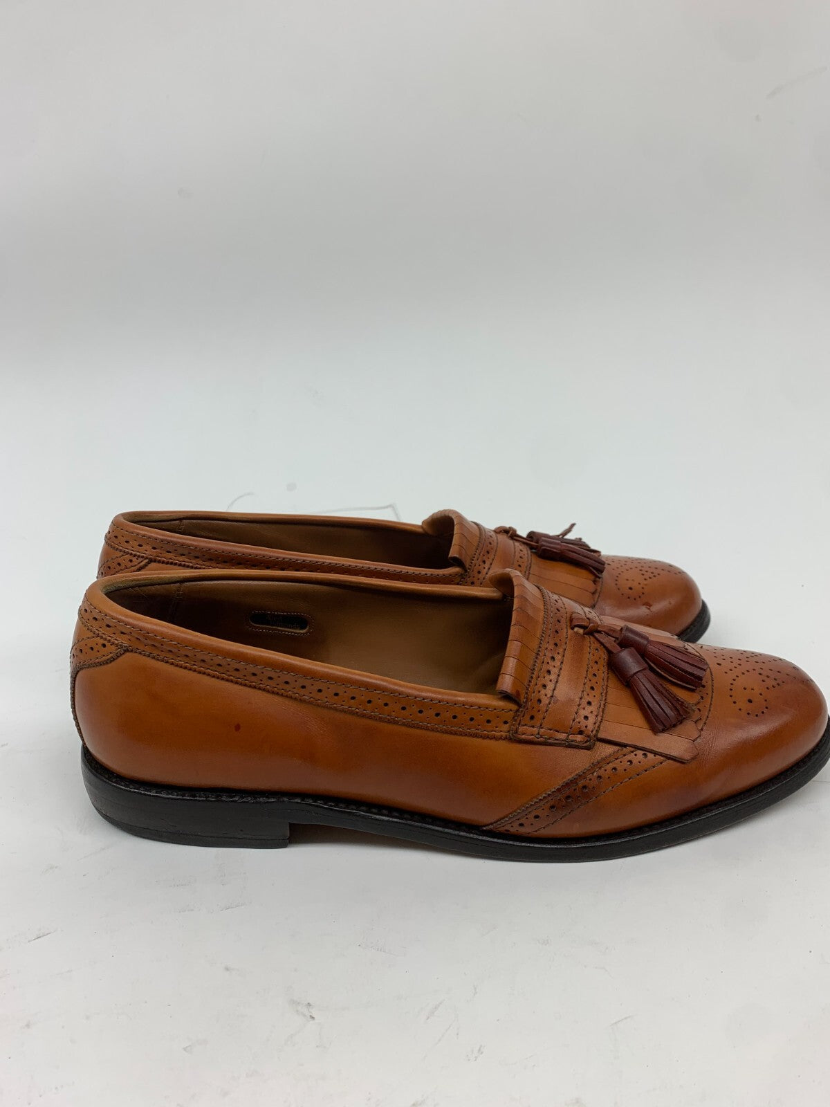 Allen Edmonds Bridgeton Kiltie Tassel Loafer US 11.5 B Tan Brogue | USA photo 5