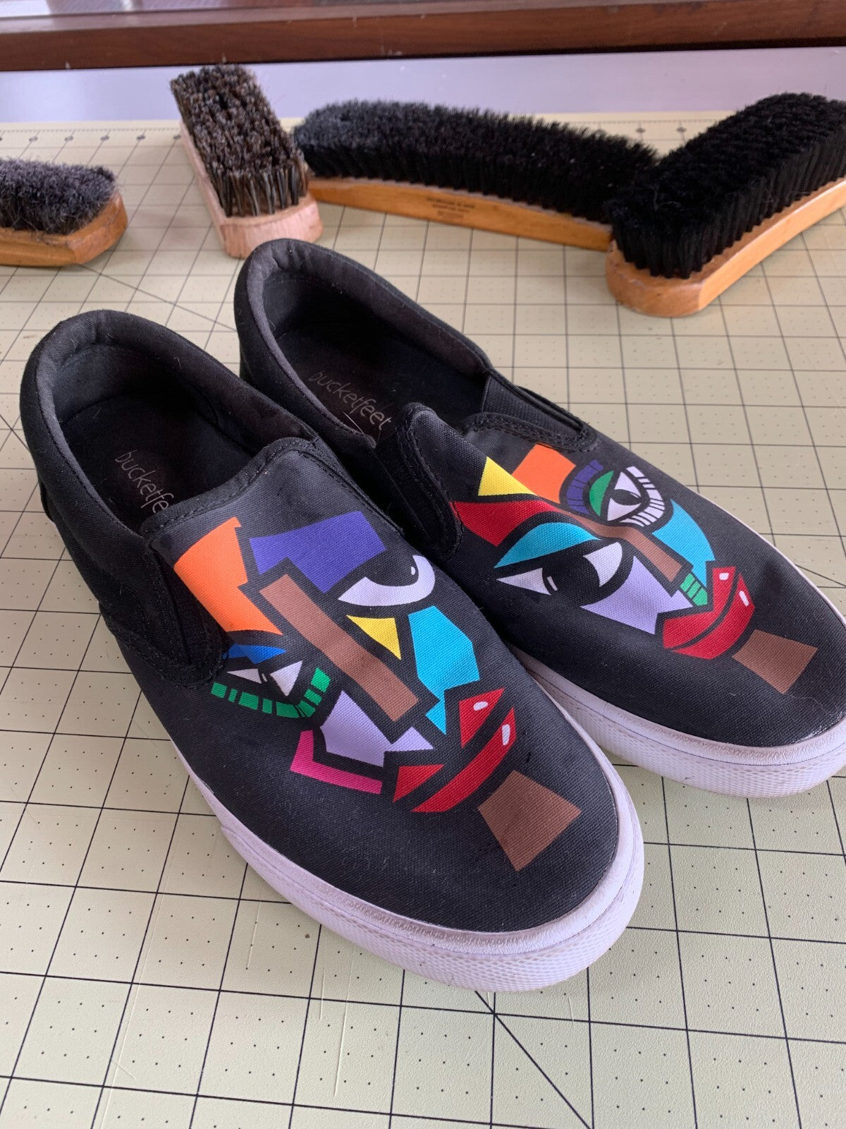 Bucketfeet The Duo Slip-On Canvas Shoes - Men’s Size 11 photo 1