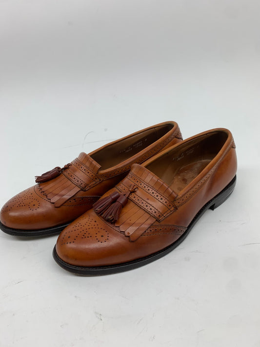 Allen Edmonds Bridgeton Kiltie Tassel Loafer US 11.5 B Tan Brogue | USA photo 2