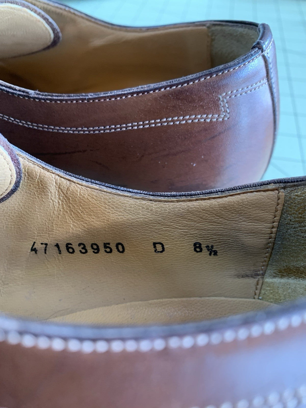 Santino men’s Brown Leather Dress Shoes - 8.5 D Made In Italy photo 11