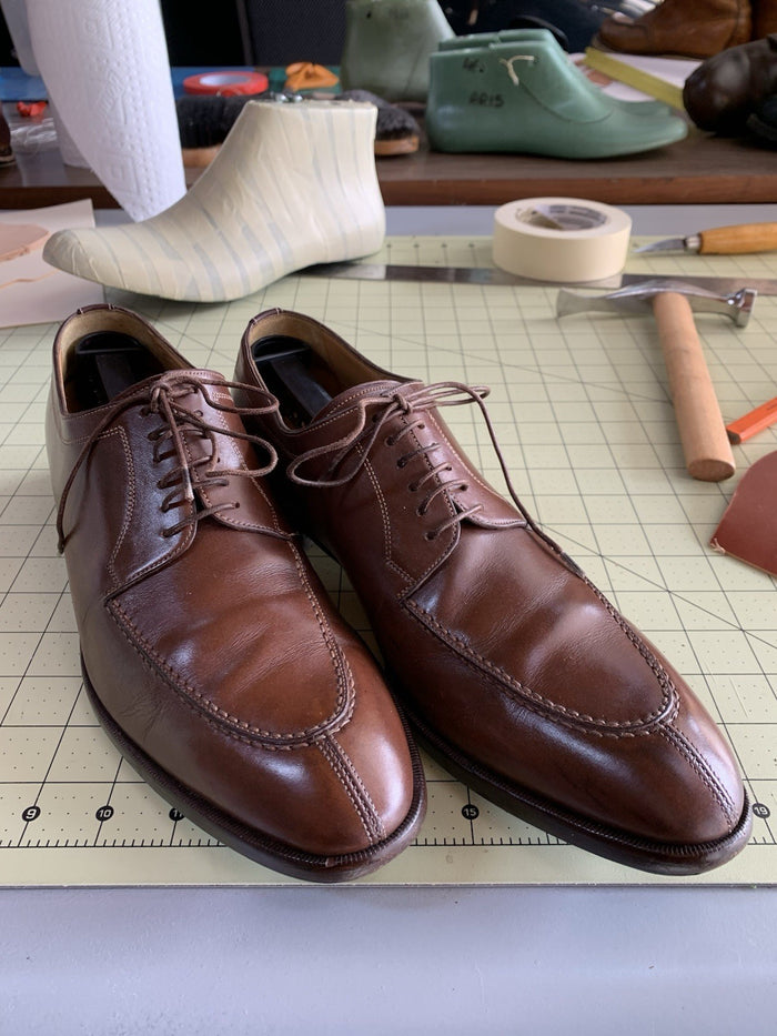 Santoni Men’s Brown Leather Dress Shoes - 8.5 D Made in Italy