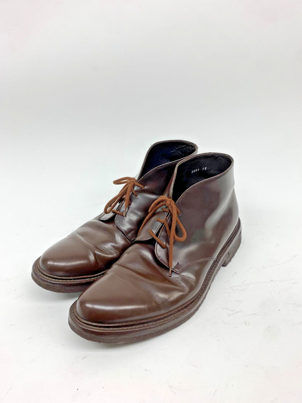 Gucci Men’s Dark Brown Leather Chukka Boots US 10 Made in Italy Luxury Designer photo 2