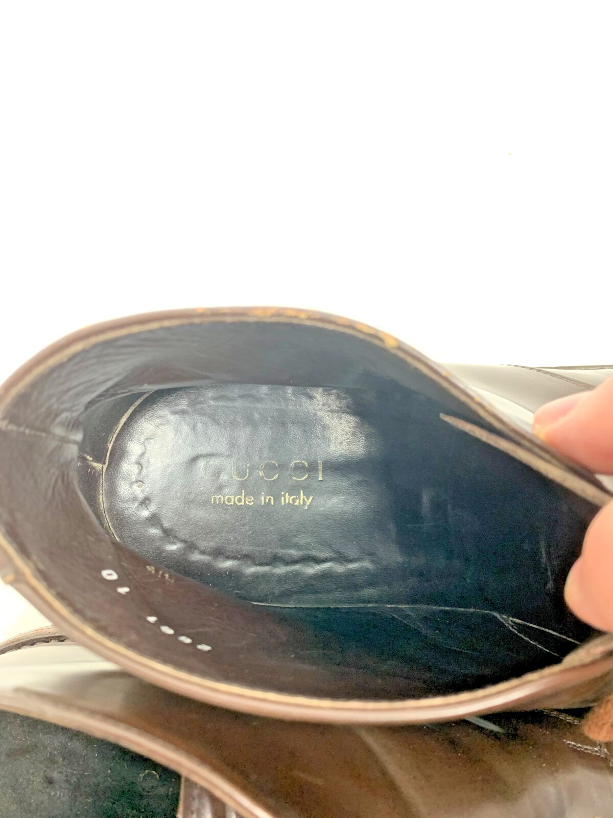 Gucci Men’s Dark Brown Leather Chukka Boots US 10 Made in Italy Luxury Designer photo 16