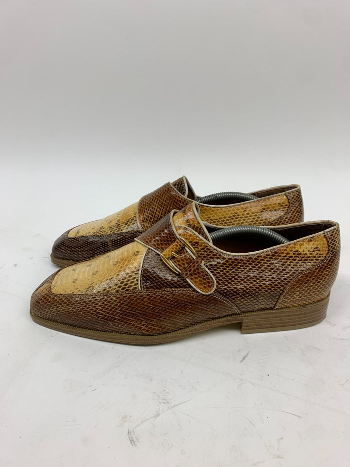Giorgio Brutini Genuine Snakeskin Double-Monk Strap Shoes - Men’s 10.5 M