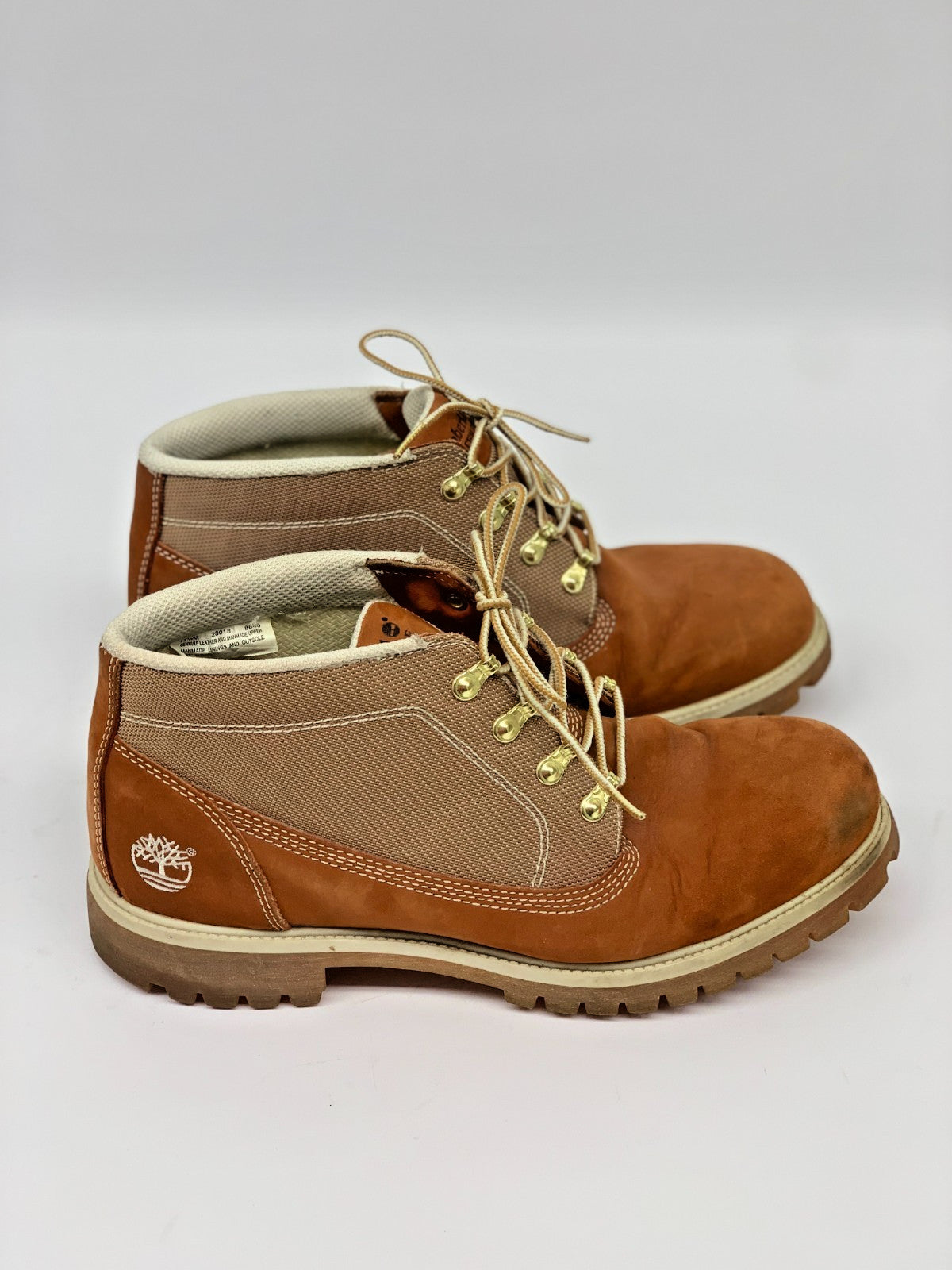 Timberland Men’s Euro Hiker Nubuck & Canvas Mid Boots – Wheat Brown – Size 11.5 photo 6