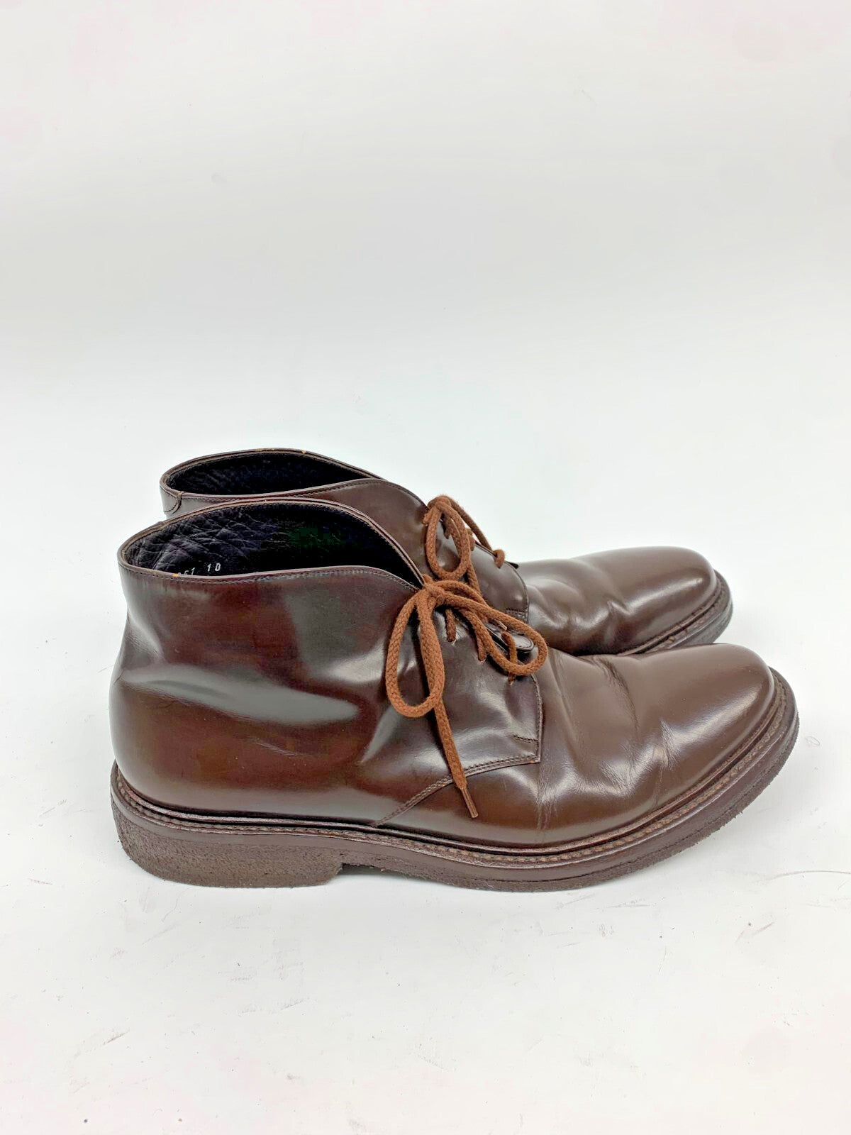 Gucci Men’s Dark Brown Leather Chukka Boots US 10 Made in Italy Luxury Designer photo 5