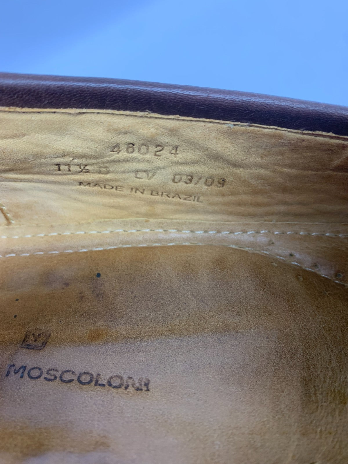 Sandro Moscoloni Brown Pebbled Leather Penny Loafers – Men’s Size 11.5D photo 12