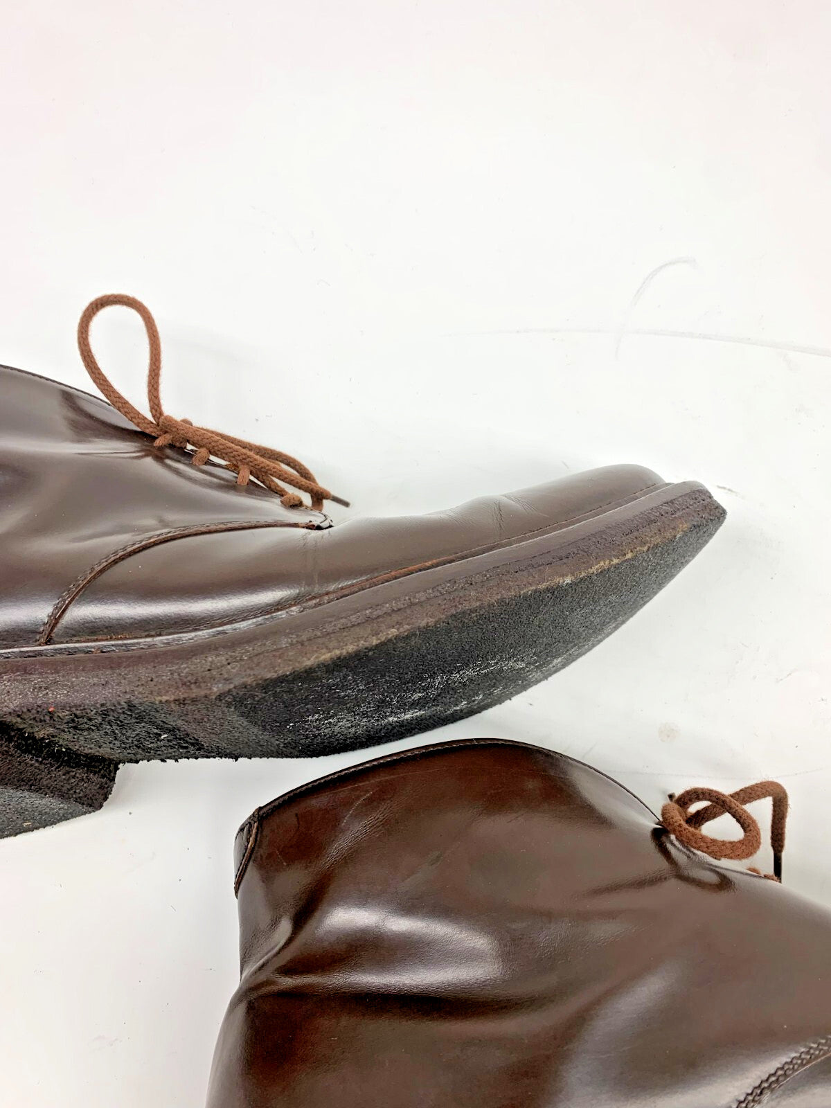 Gucci Men’s Dark Brown Leather Chukka Boots US 10 Made in Italy Luxury Designer photo 14