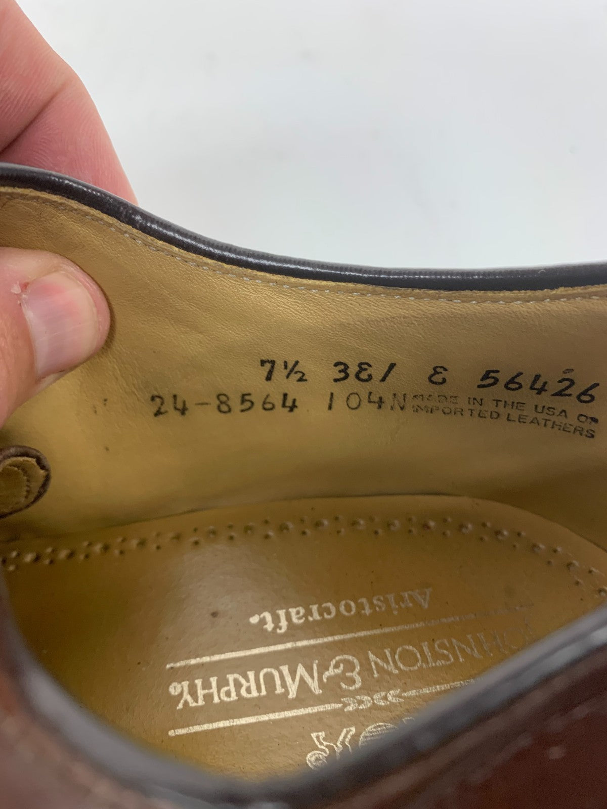 Johnston & Murphy Aristocraft Men's 7.5D Cap Toe Oxford Shoes - Made in USA photo 11