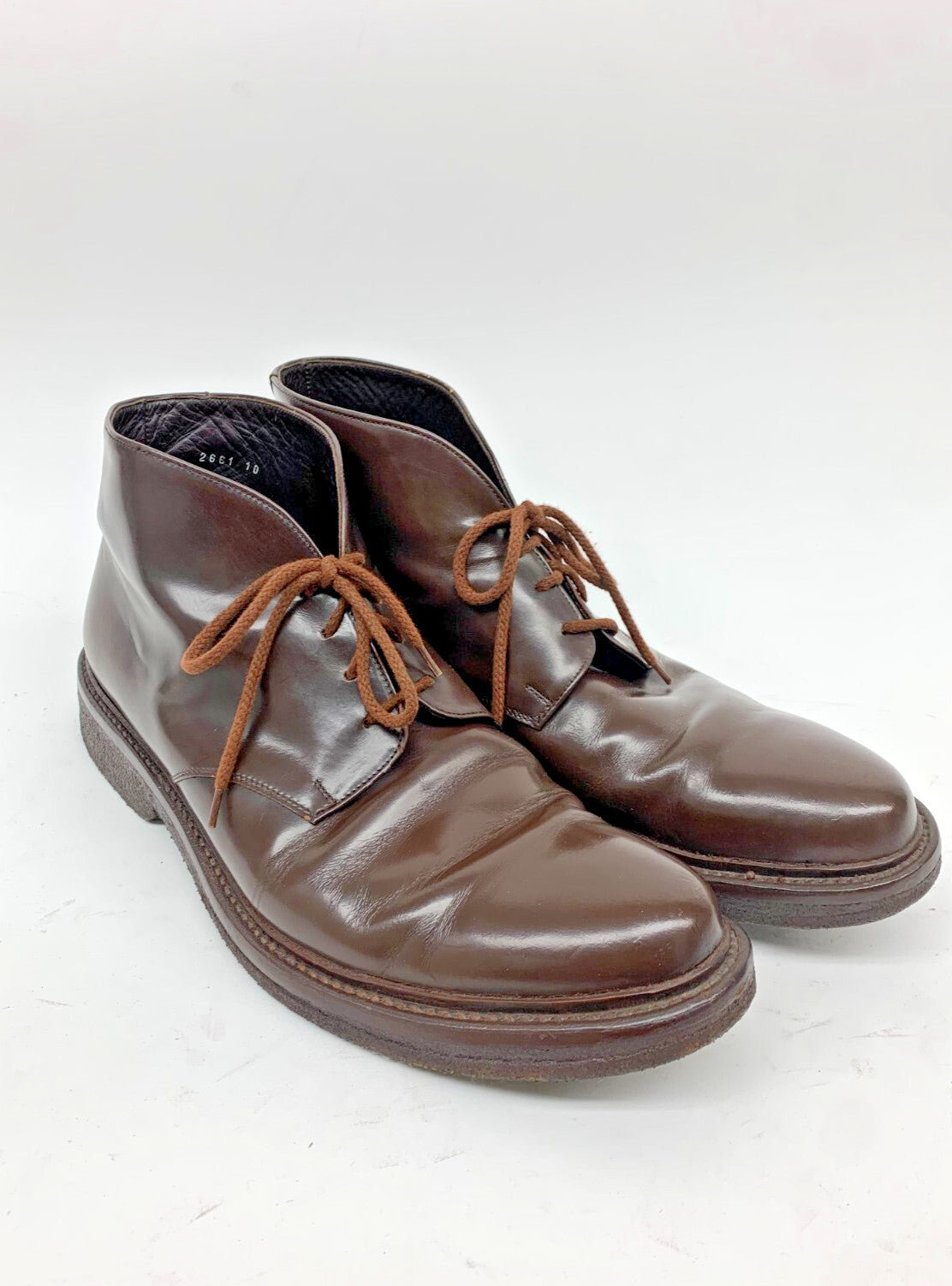 Gucci Men’s Dark Brown Leather Chukka Boots US 10 Made in Italy Luxury Designer photo 1