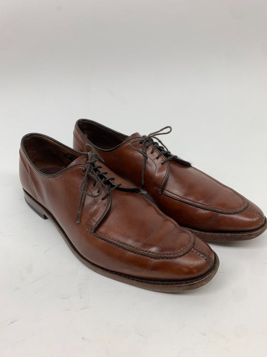 Allen Edmonds Raymond Apron-Toe Derby US 11 B Brown Leather Dress Shoe USA photo 1