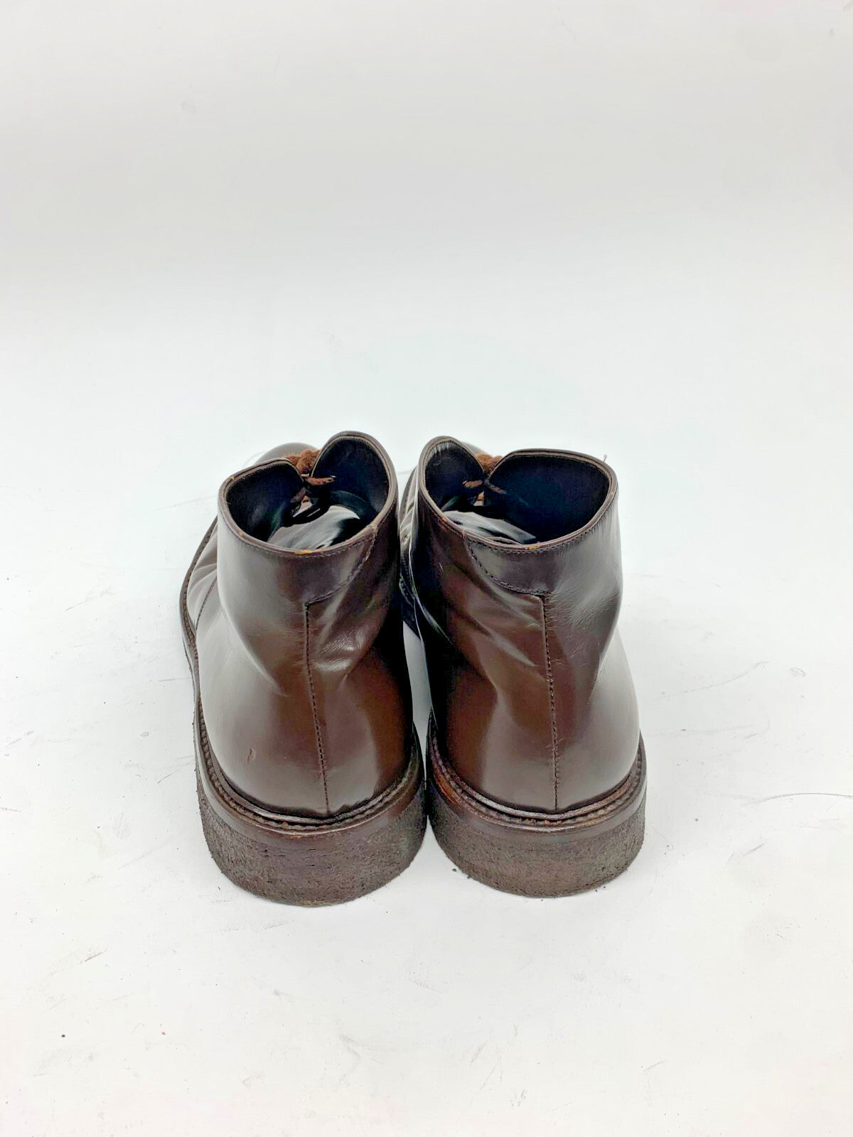 Gucci Men’s Dark Brown Leather Chukka Boots US 10 Made in Italy Luxury Designer photo 4