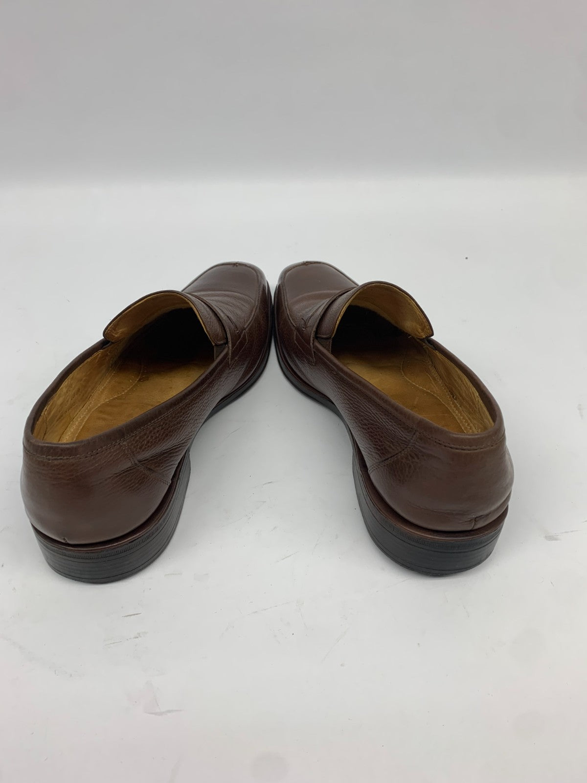 Sandro Moscoloni Brown Pebbled Leather Penny Loafers – Men’s Size 11.5D photo 4