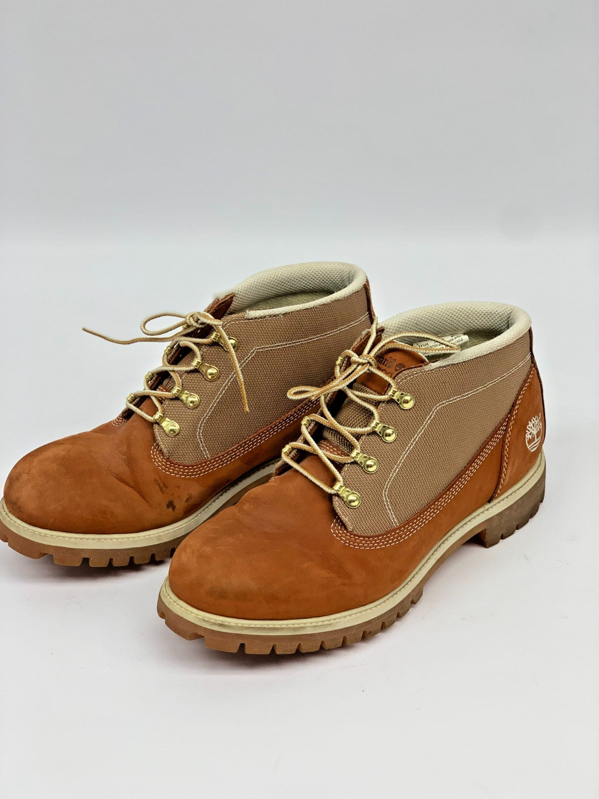 Timberland Men’s Euro Hiker Nubuck & Canvas Mid Boots – Wheat Brown – Size 11.5 photo 3