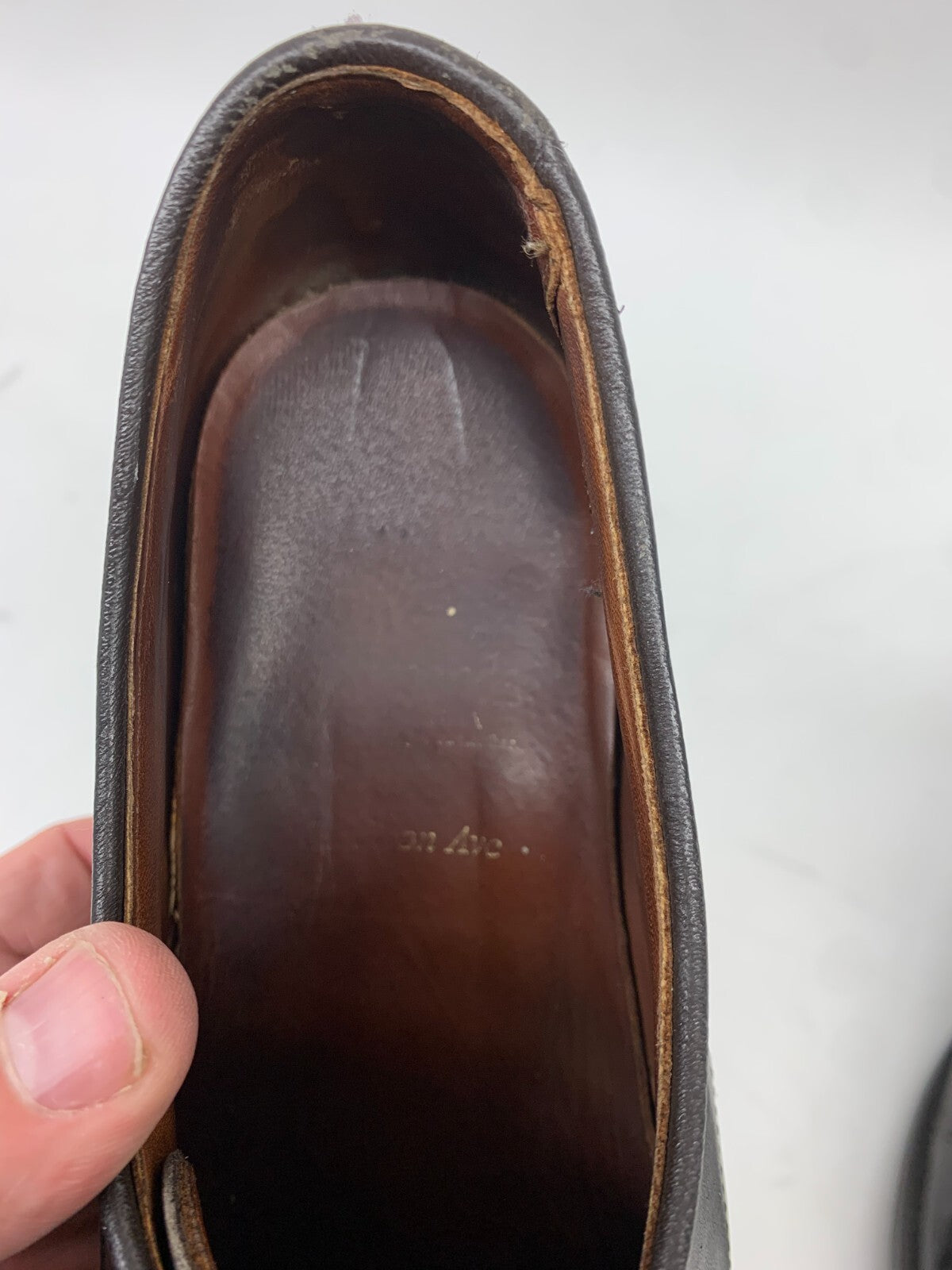 Allen Edmonds Black Cap-Toe Derby Dress Shoes – Size 11 B – Made in USA photo 13