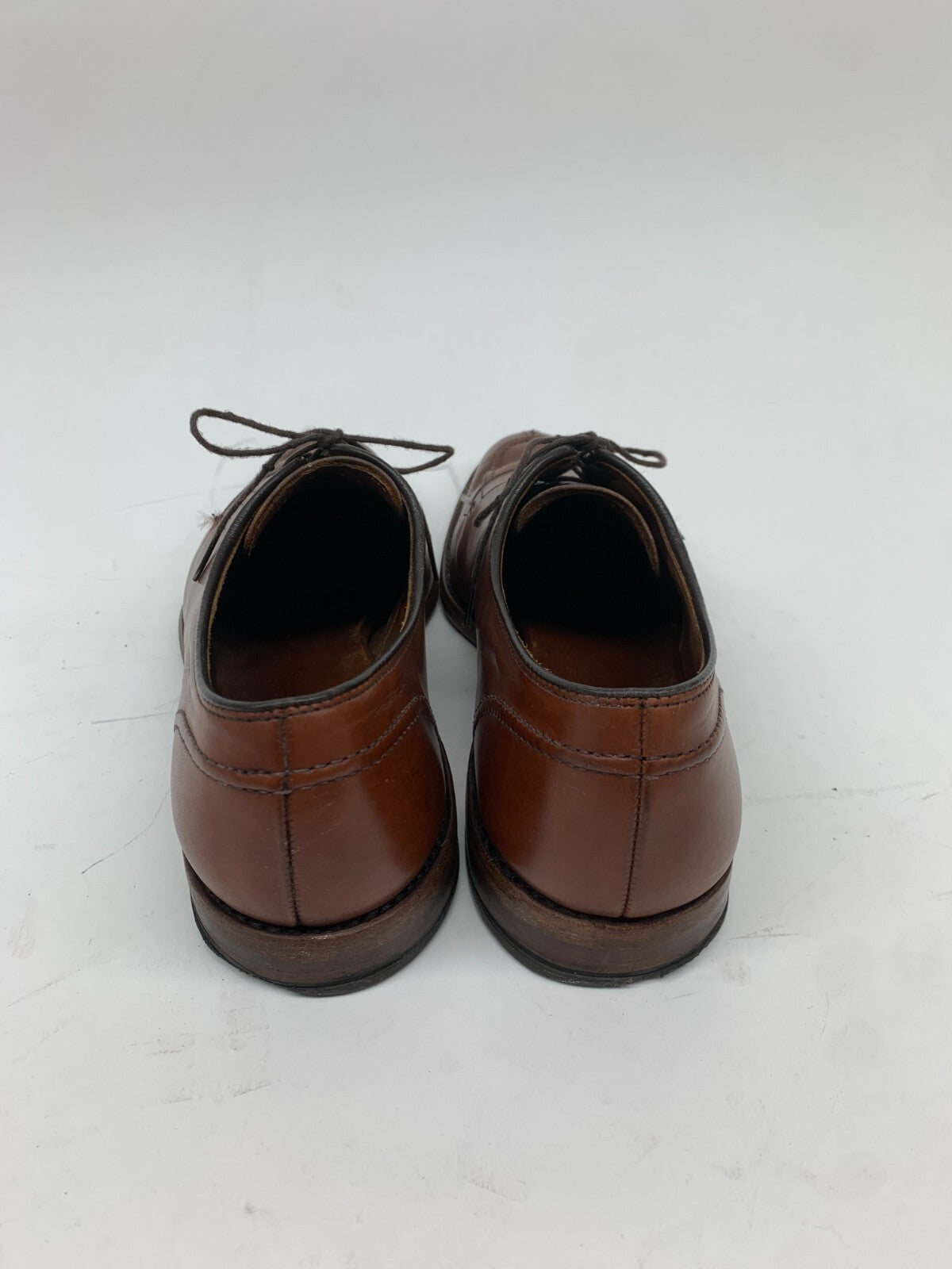 Allen Edmonds Raymond Apron-Toe Derby US 11 B Brown Leather Dress Shoe USA photo 4