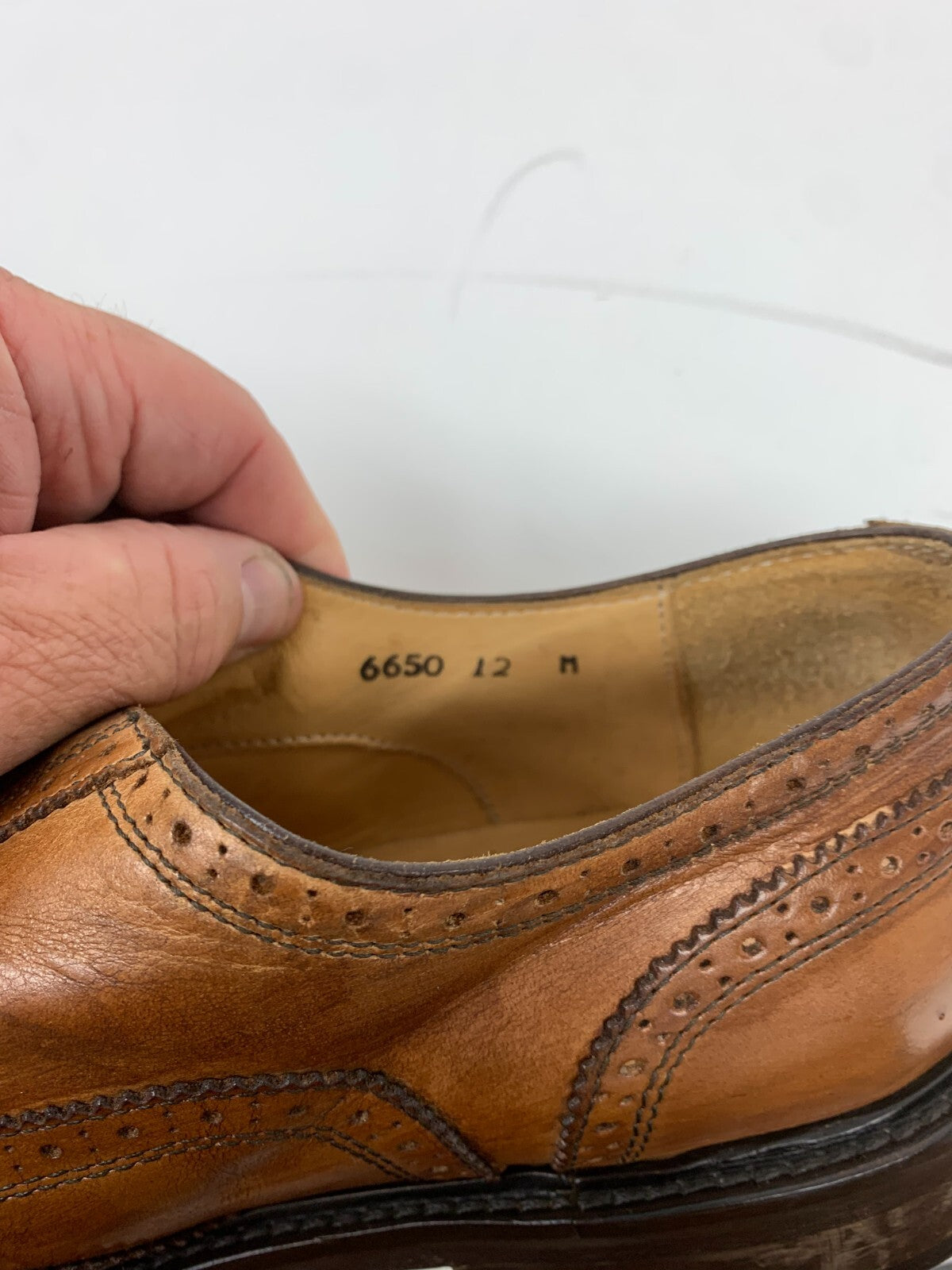 Mercanti Fiorentini 6650 Wingtip Oxford US 12 M Tan/Cognac Leather | Italy photo 8