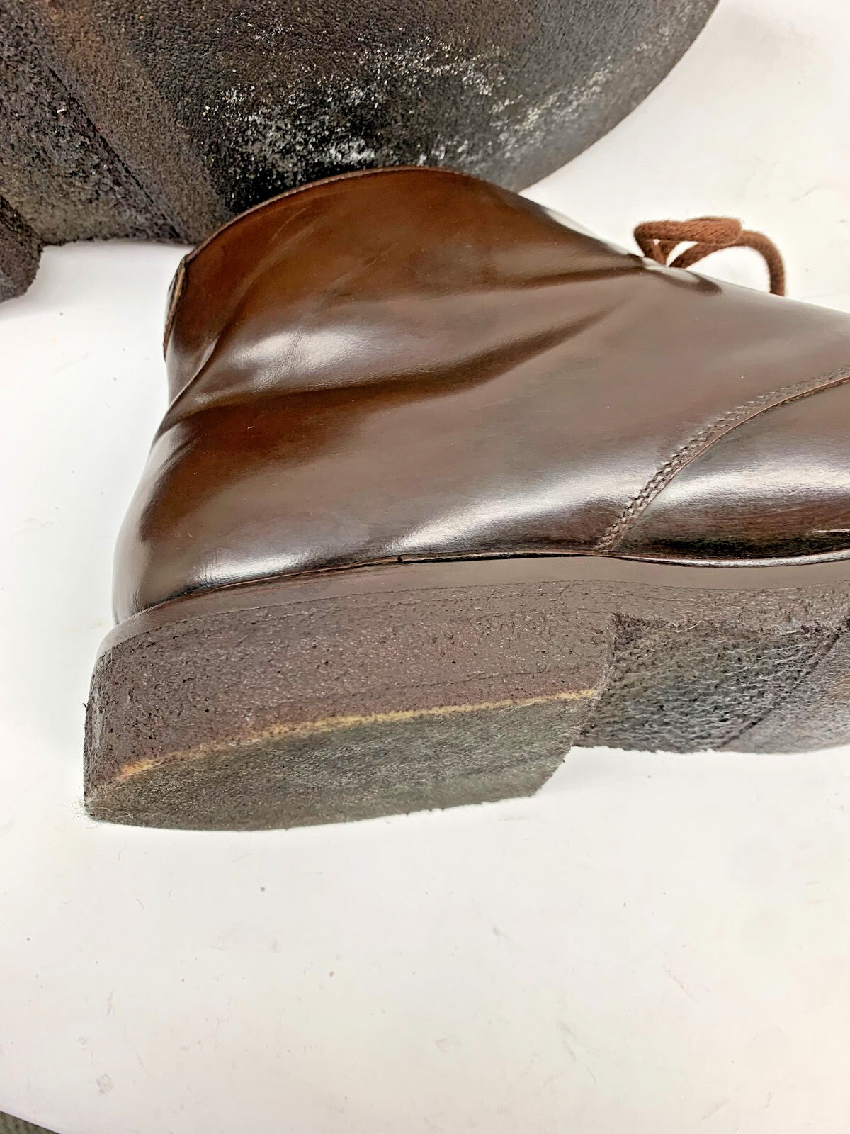 Gucci Men’s Dark Brown Leather Chukka Boots US 10 Made in Italy Luxury Designer photo 12