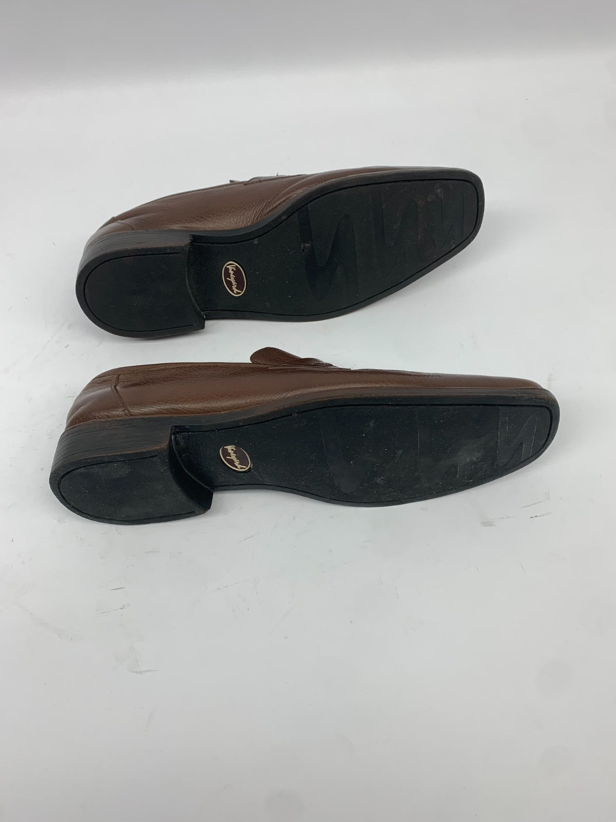 Sandro Moscoloni Brown Pebbled Leather Penny Loafers – Men’s Size 11.5D photo 8