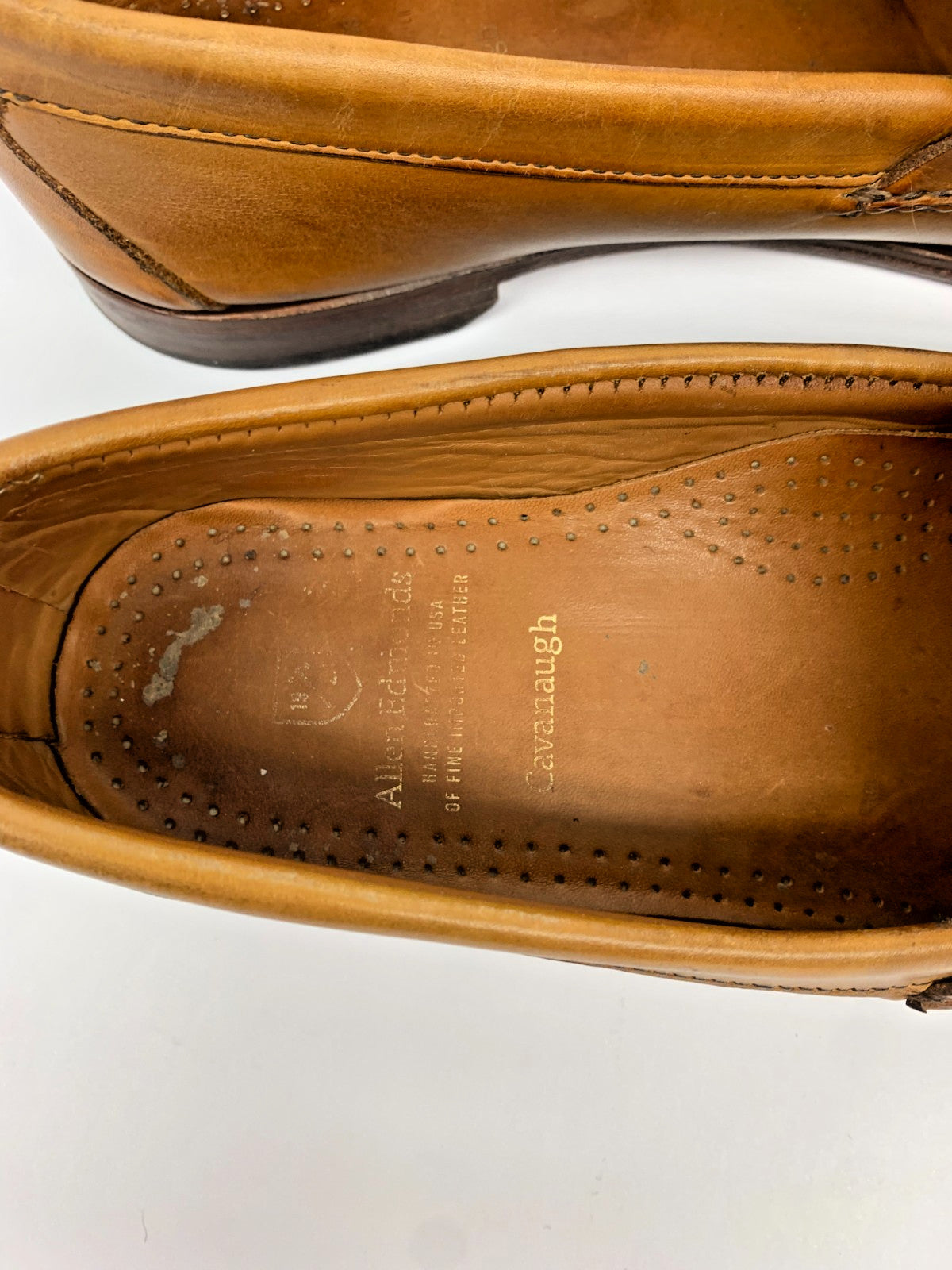 Allen Edmonds Cavanaugh Penny Loafers Men 11.5 B Brown Leather Made in USA photo 5