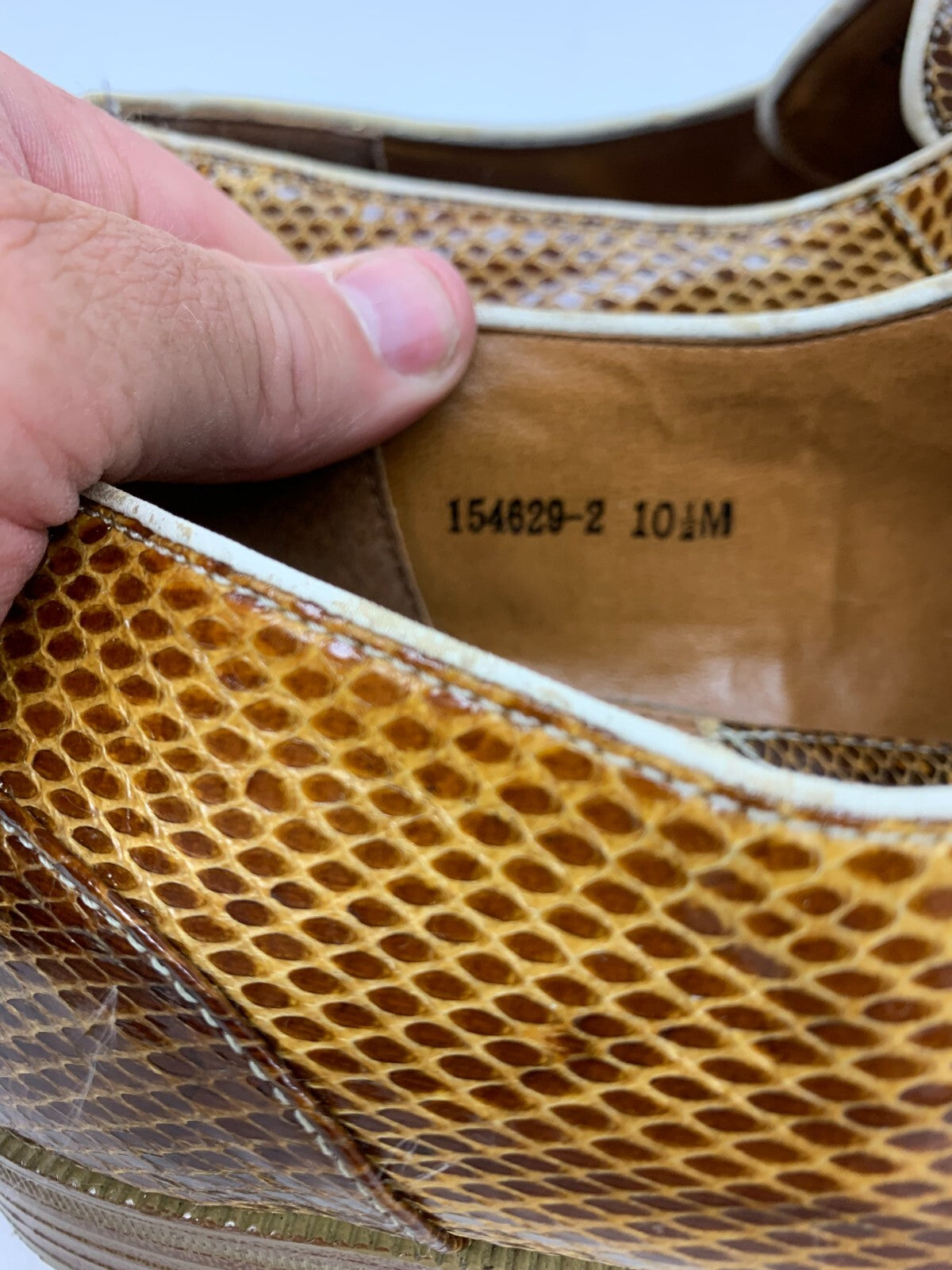 Genuine Snakeskin Double‑Monk Strap Shoes – Giorgio Brutini US 10.5 M – Rare photo 5