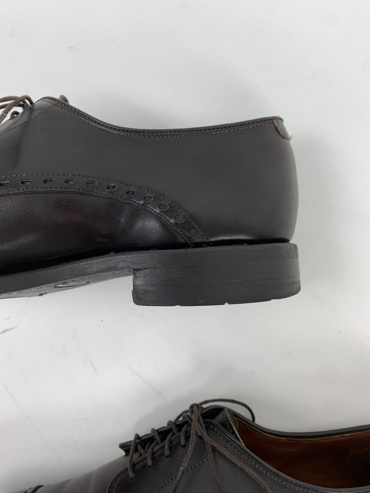 Allen Edmonds Black Cap-Toe Derby Dress Shoes – Size 11 B – Made in USA photo 9