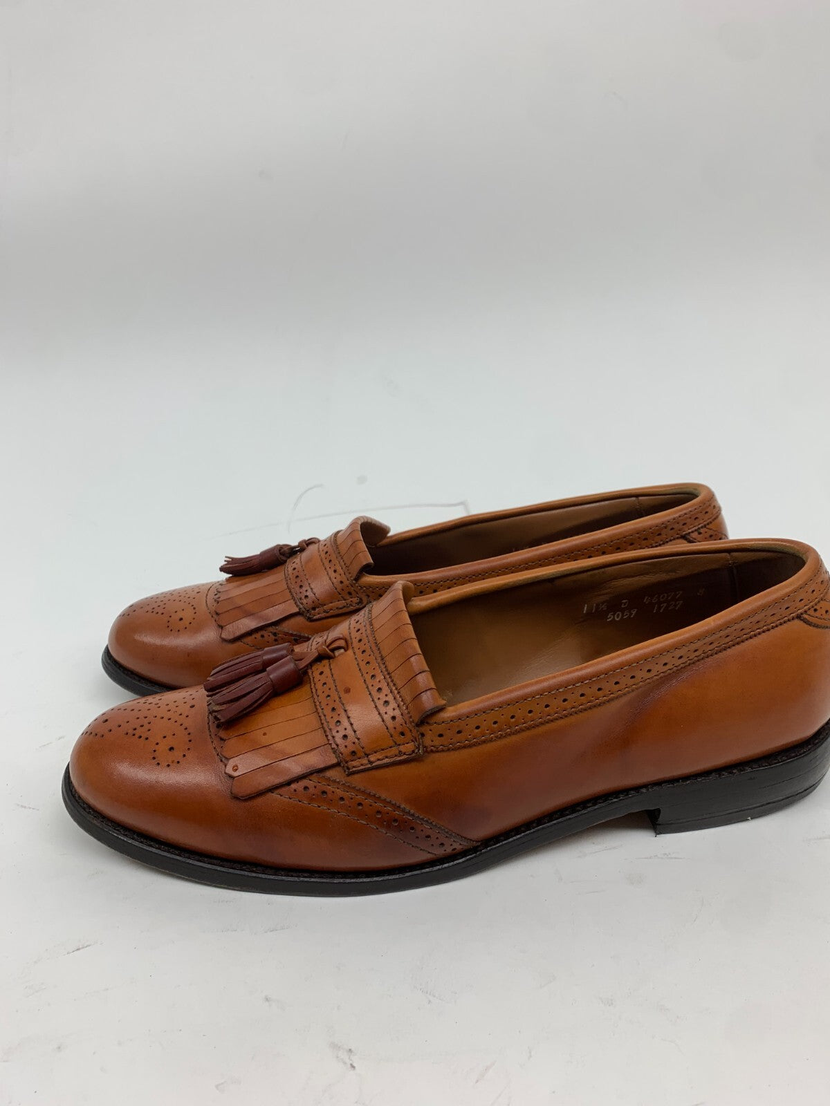 Allen Edmonds Bridgeton Kiltie Tassel Loafer US 11.5 B Tan Brogue | USA photo 6