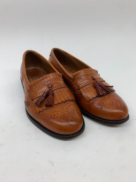 Allen Edmonds Bridgeton Kiltie Tassel Loafer US 11.5 B Tan Brogue | USA photo 1