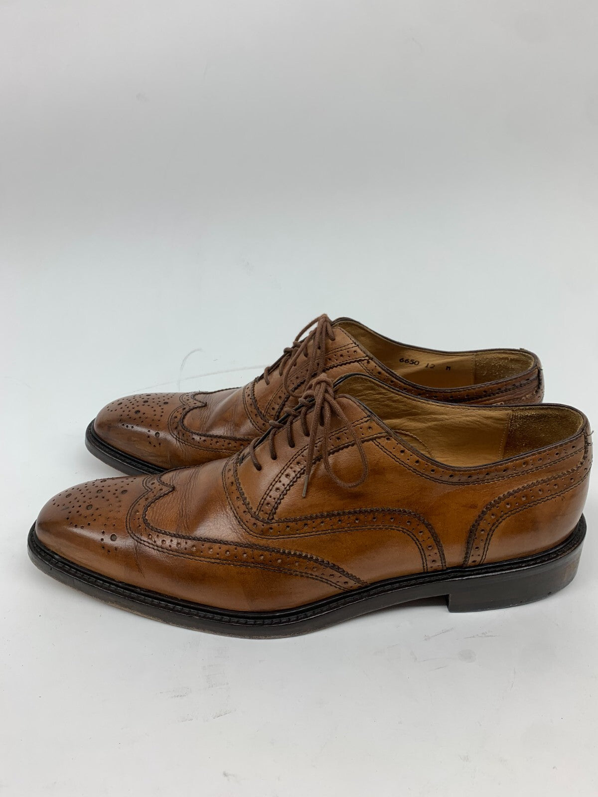 Mercanti Fiorentini 6650 Wingtip Oxford US 12 M Tan/Cognac Leather | Italy photo 6